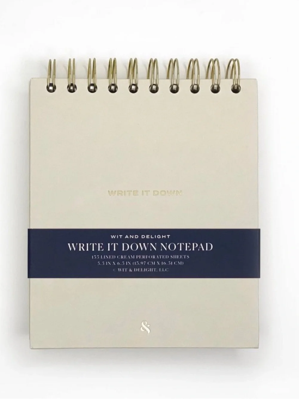 Desktop Ruled 1 Subject Spiral Notepad Write It Down Cream - Wit & Delight: Hard